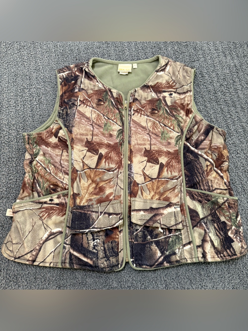 🔥 Realtree AP Camo Fleece Hunting Vest SHE Safari Womens Large